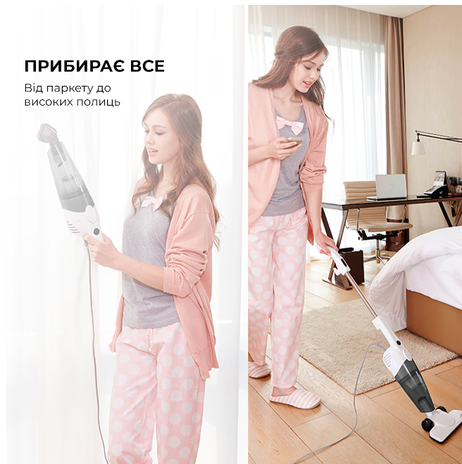 Пилосос акумуляторний Deerma Corded Hand Stick Vacuum Cleaner (DX118C) фото №6