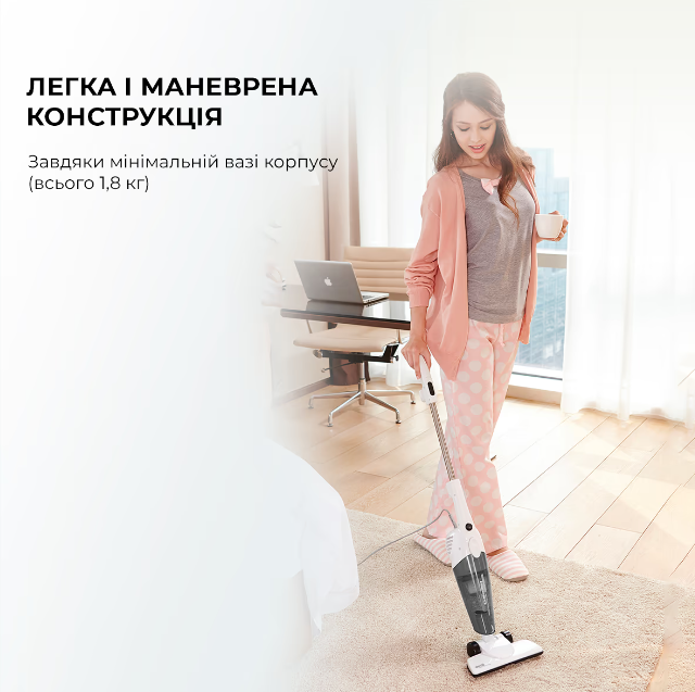 Пилосос акумуляторний Deerma Corded Hand Stick Vacuum Cleaner (DX118C) фото №7
