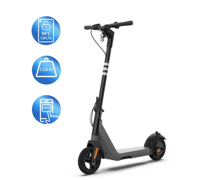 Електросамокат OKAI Zippy ES50С 8" 250W/500W Black фото №7