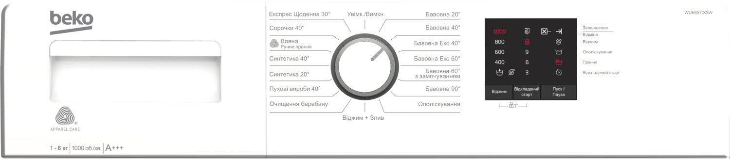 Пральна машина  Beko WUE 6511 XWW фото №6