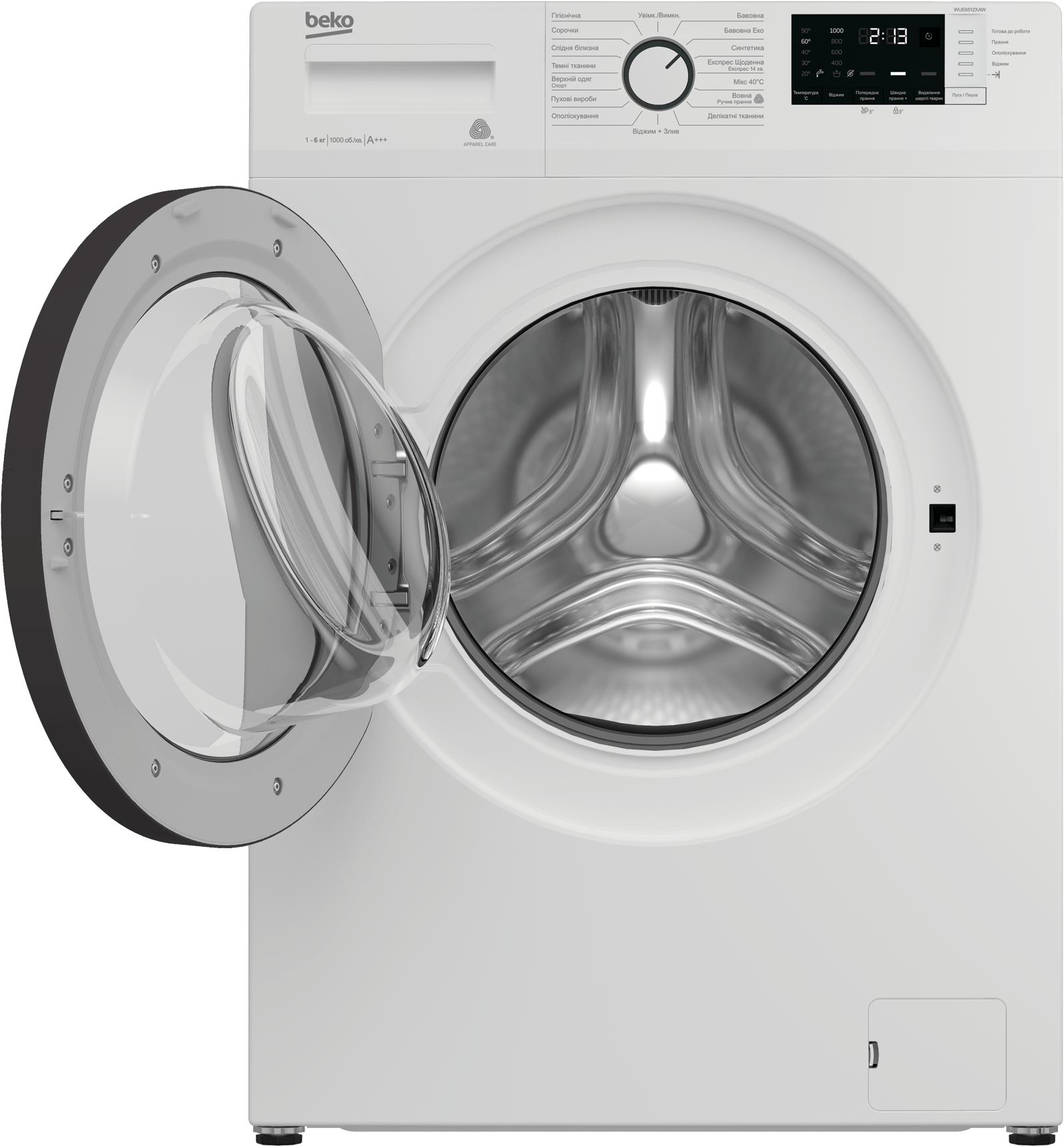 Пральна машина  Beko WUE6512XAW фото №2