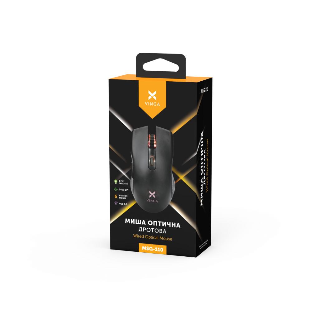 Компьютерная мыш Vinga MSG-110 Black фото №3