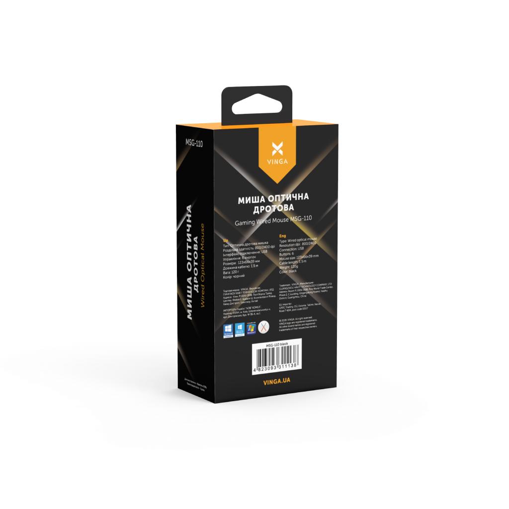 Компьютерная мыш Vinga MSG-110 Black фото №4