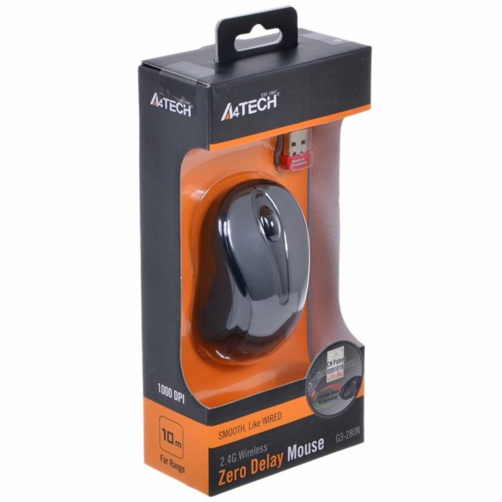 Комп'ютерна миша A4Tech G 3 280 N Glossy Grey фото №5