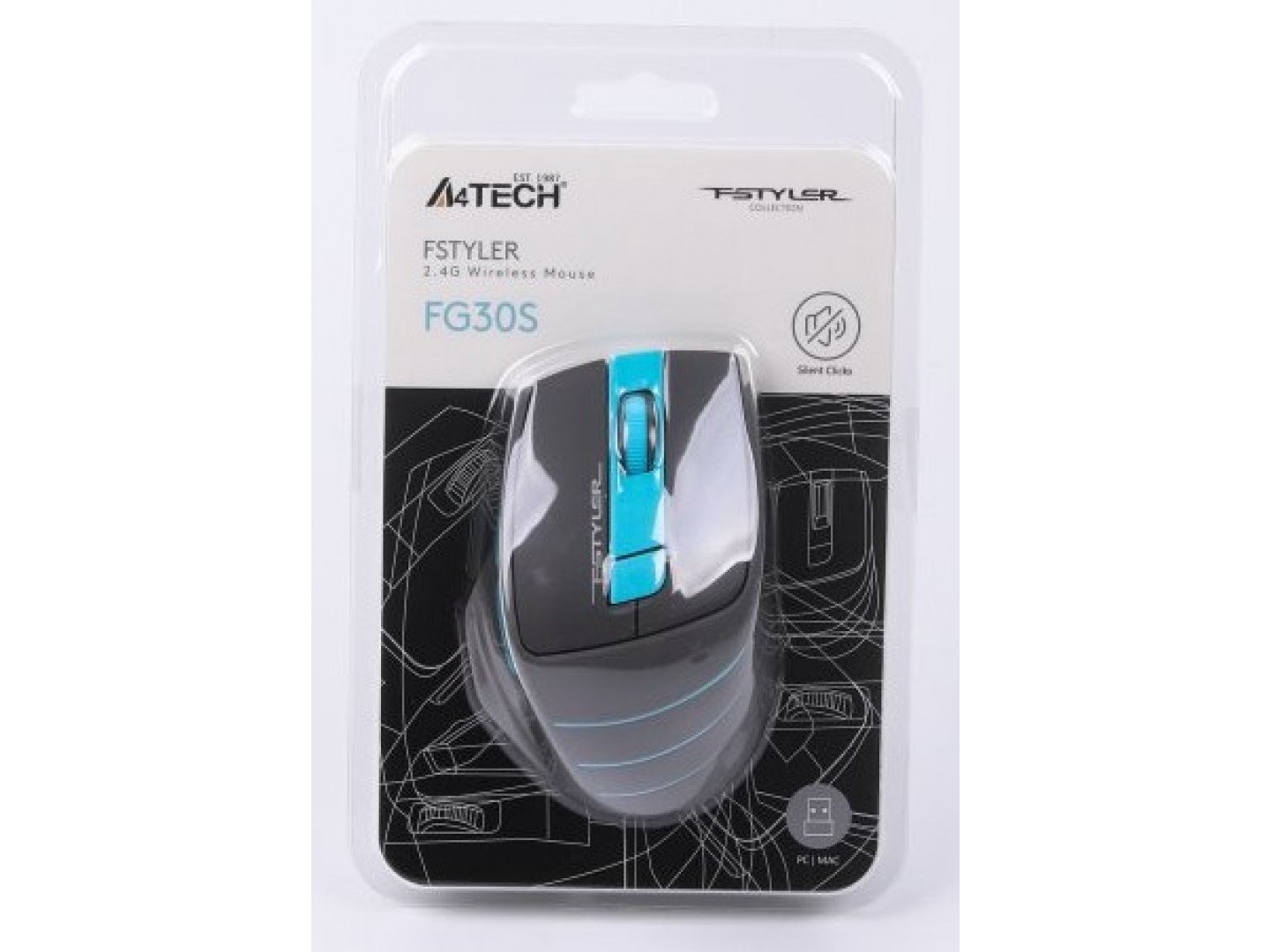 Комп'ютерна миша A4Tech FG 30 S Blue фото №8