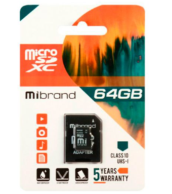 Карта памяти Mibrand MSDXC 64Gb UHS1 cl10