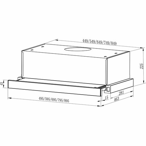 Вытяжки Interline SLIM BL A/60/2/T фото №5