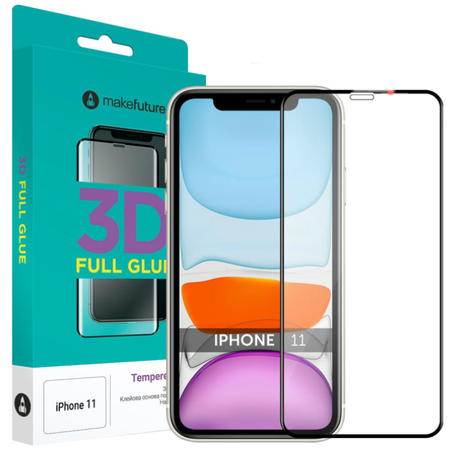 Защитное стекло Make Future 3D Apple iPhone 11 (MG3D-AI11)