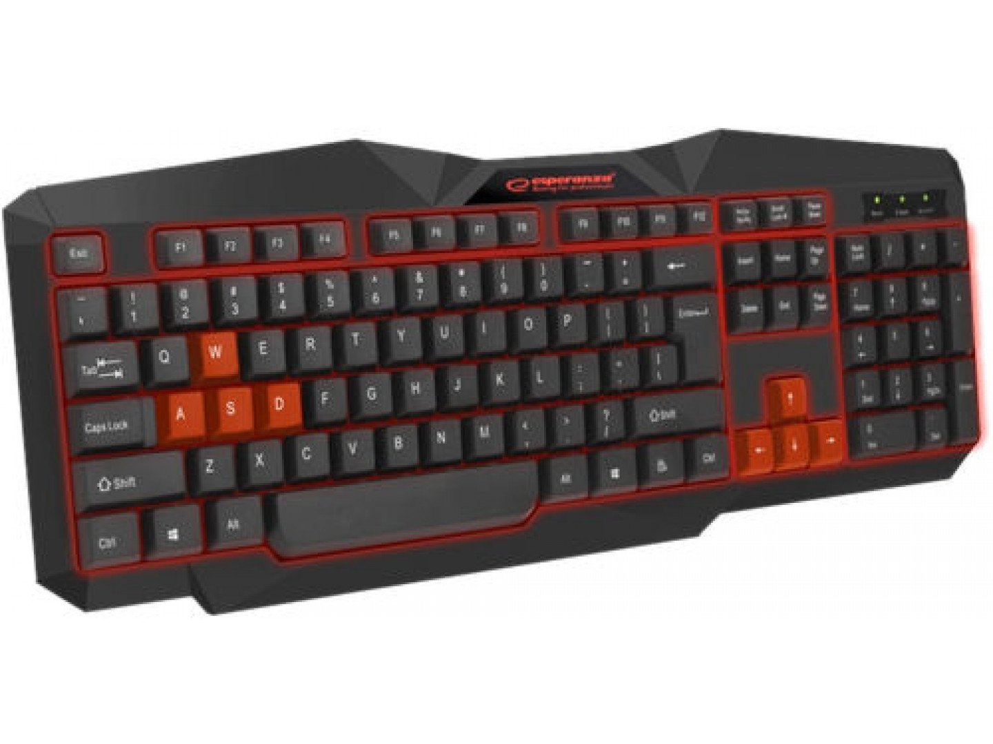 Клавіатура Esperanza EGK201 Red USB LED (EGK201RUA)