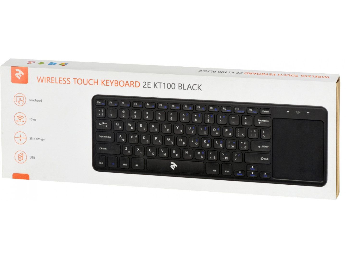 Клавіатура 2E KT 100 WL Black фото №3