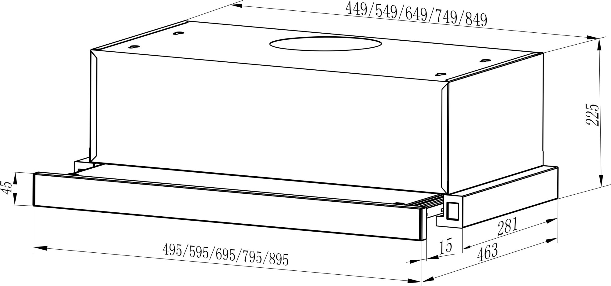 Вытяжки Interline SLIM WH  A 60 2T фото №2