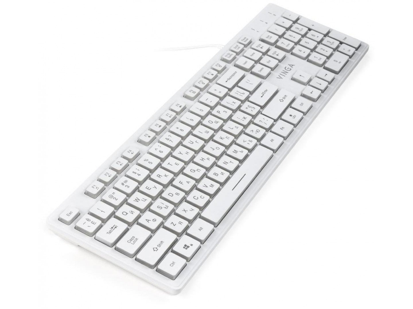 Клавиатура Vinga KB410 White фото №2