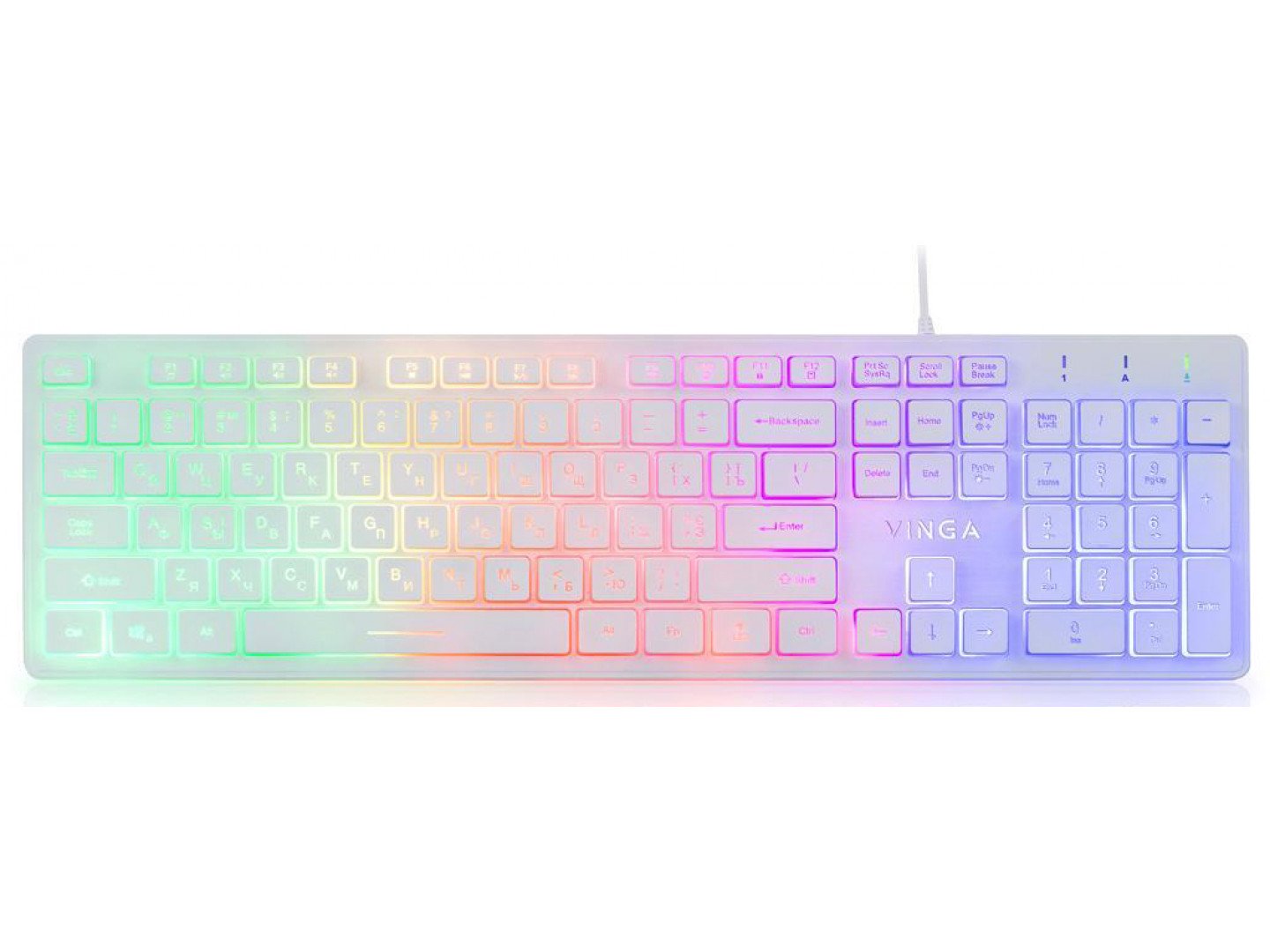 Клавиатура Vinga KB410 White