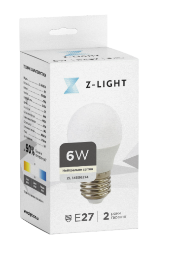 Лампочка Z Light 6W 4000K E-27 фото №2