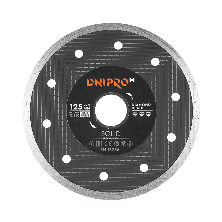 Круг отрезной Дніпро М 81951 000 Алмазний диск 125 (22,2 1.6 Solid) Круг отрезной Дніпро М 81951 000 Алмазний диск 125 (22,2 1.6 Solid)