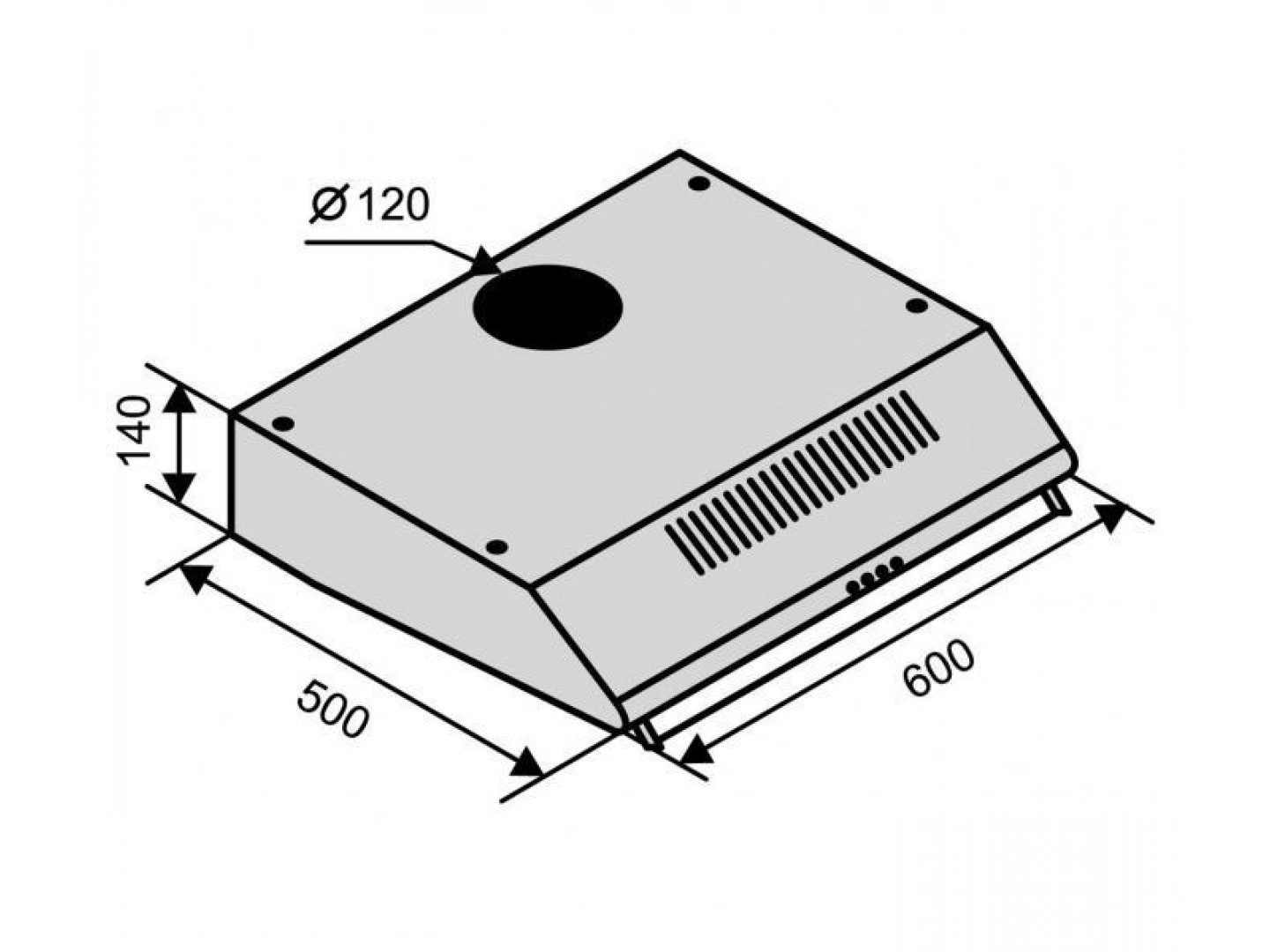 Витяжки Ventolux PARMA 60 WH фото №2