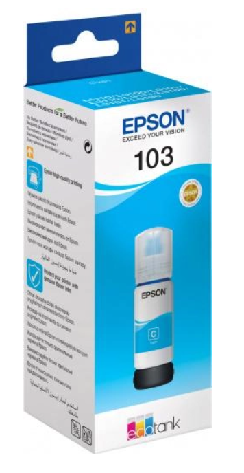 Чернила для принтера Epson E103C Cyan фото №2