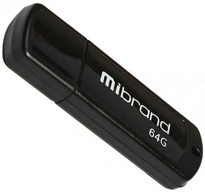 Флешка Mibrand Grizzly 64Gb Black 2.0