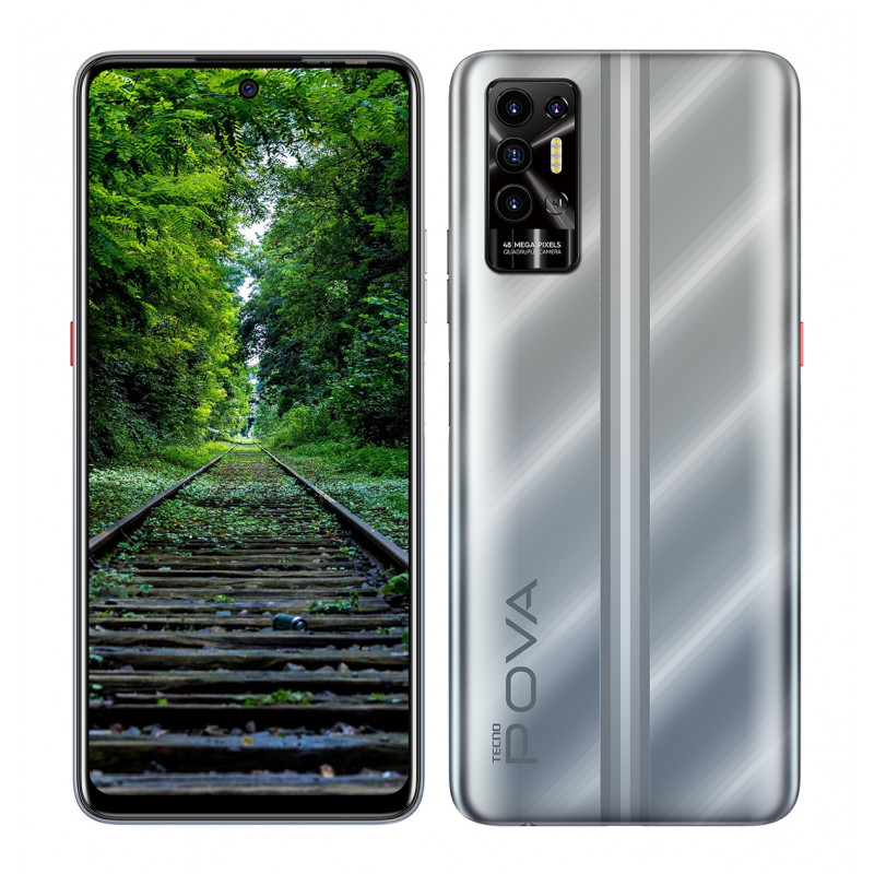 Смартфон Tecno POVA-2 (LE7n) 4/128Gb NFC Dual SIM Polar Silver фото №2