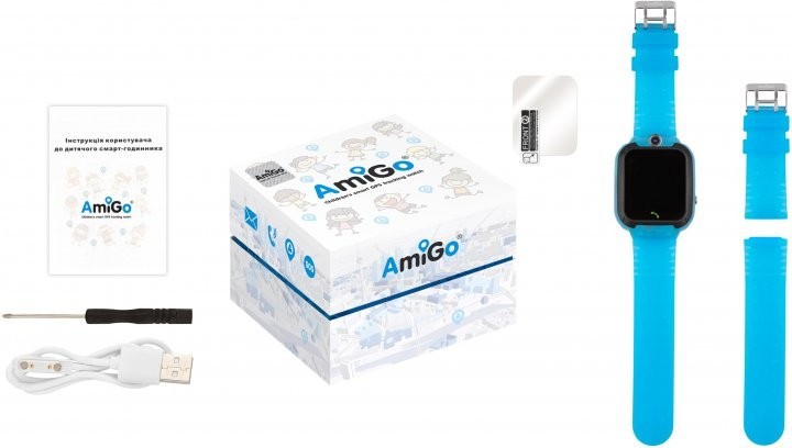 Smart часы AmiGo GO007 FLEXI GPS Blue фото №6
