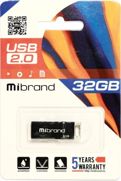 Флешка Mibrand Chameleon 32Gb Black 2.0 фото №2