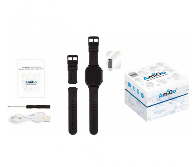 Smart часы AmiGo GO008 MILKY GPS WIFI Black (873291) фото №3