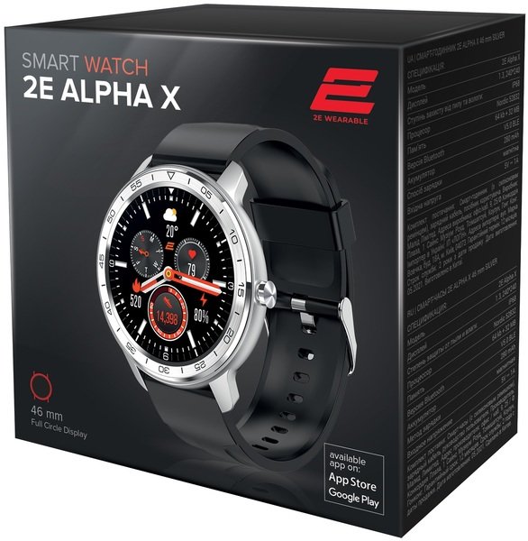 Smart часы 2E Alpha X 46 mm Silver (-CWW30SL) фото №3