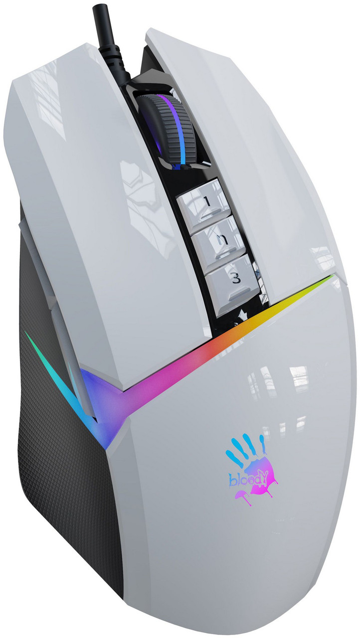 Компьютерная мыш A4Tech W60 Max Bloody (Panda White) фото №4