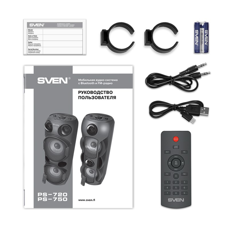 Портативна колонка Sven PS-750 Black фото №3