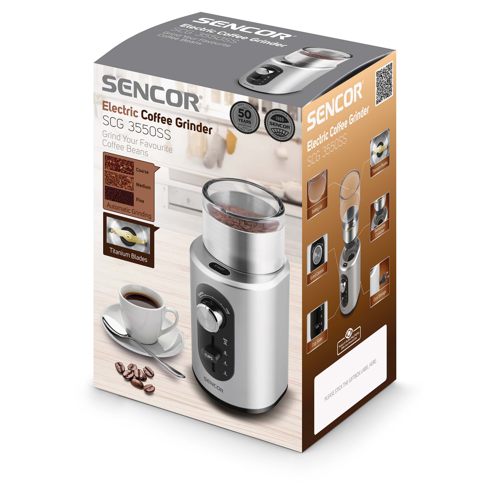 Кавомолка Sencor SCG 3550SS фото №9