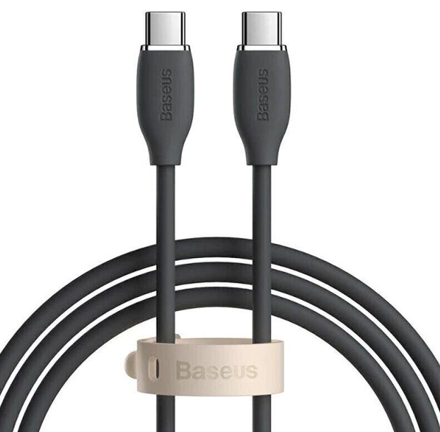 Baseus Jelly Liquid Silica Gel Fast Charging Data Cable Type-C to Type-C 100W 1.2m Black