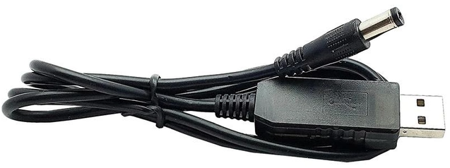 Кабель ACCLAB USB to DC 5,5х2,1 мм 5V 1,5A (чорний) фото №3