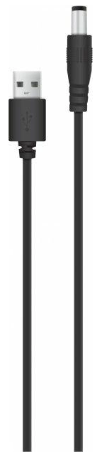 Кабель ACCLAB USB to DC 5,5х2,1 мм 5V 1,5A (чорний)