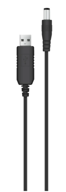 Кабель ACCLAB USB to DC 5,5х2,5 мм 12V 1A (чорний)
