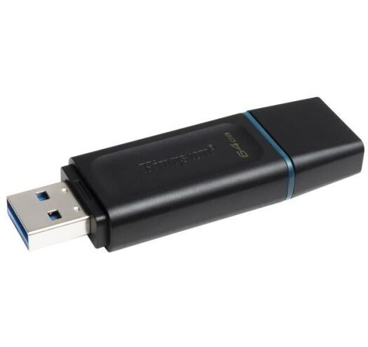Флешка Kingston USB 3.2 DT Exodia 64GB Black/Teal фото №2
