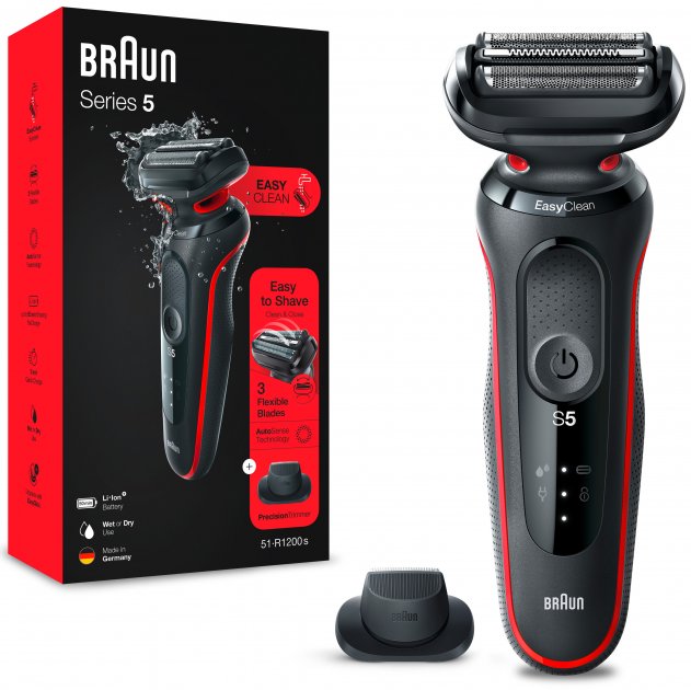 Braun Series 5 51-R1200s BLACK / RED фото №2