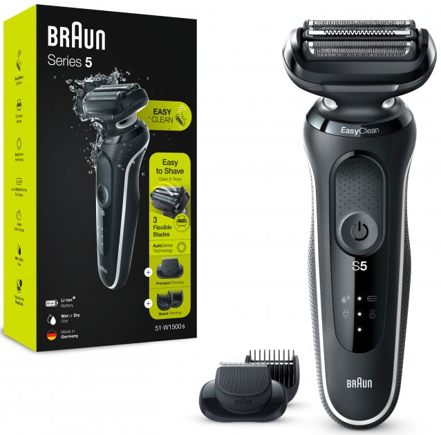 Braun Series 5 51-W1500s BLACK / WHITE фото №3