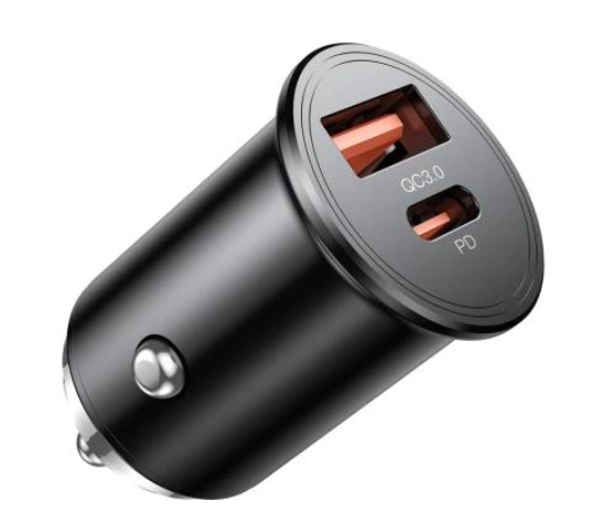 АЗП XO CC43 Super Fast USB-A/USB-C QC&PD3.0 45W 3A Black