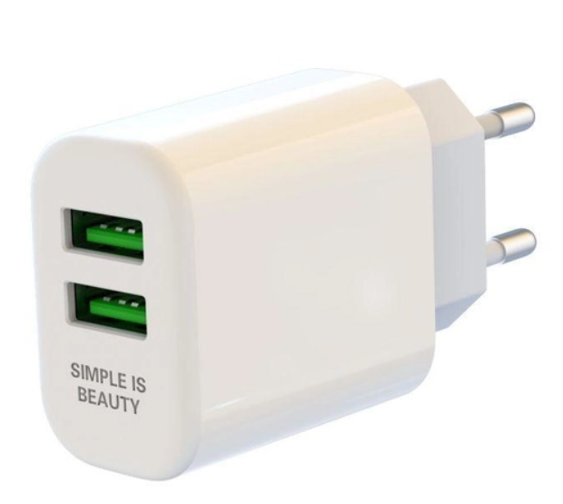 МЗП XO L85C адаптер 2USB 2.4A   Micro white