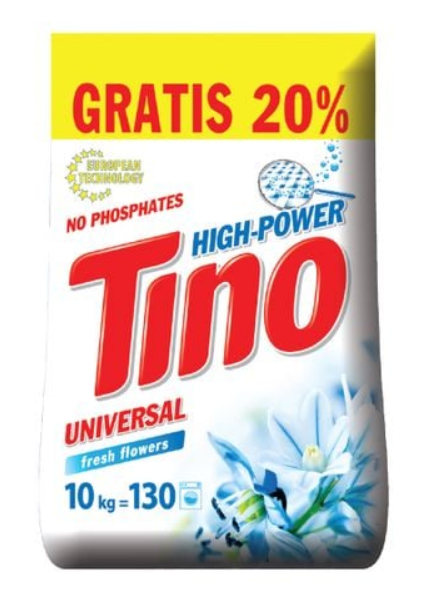 Порошок для прання Tino High-Power Порошок пральний універсальний Mountain spring, 10 кг