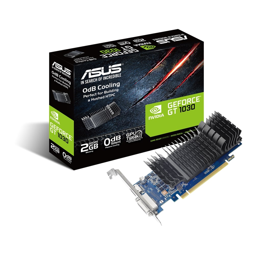 Asus GeForce GT 1030 2GB GDDR5 low profile silent GT1030-SL-2G-BRK фото №4
