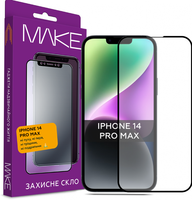 Защитное стекло MAKE Apple iPhone 14 Pro Max (MGF-AI14PM)