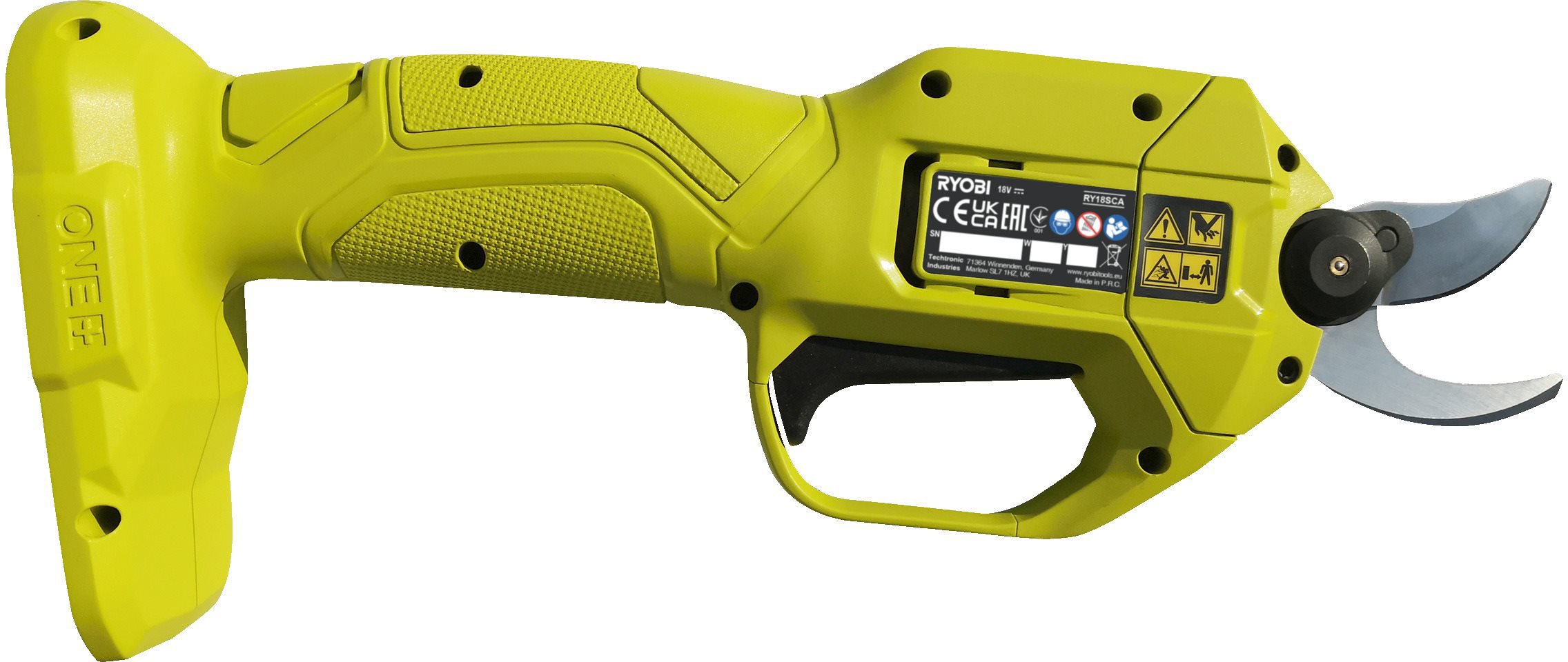 Секатор Ryobi RY18SCA-115P, акумуляторний ONE , 18В, АКБ 1.5 Ач, до 25 мм, з кобурою та точильним ка фото №3