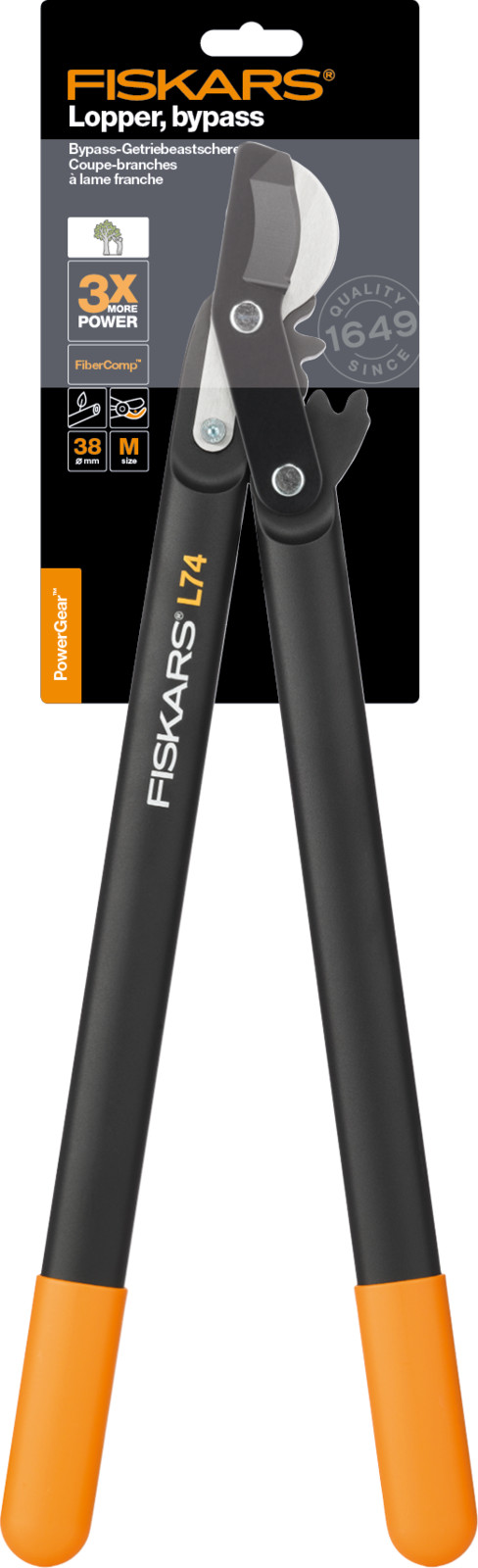 Секатор Fiskars Gardening PowerGear L74, посилений, 54.5см, 540г
