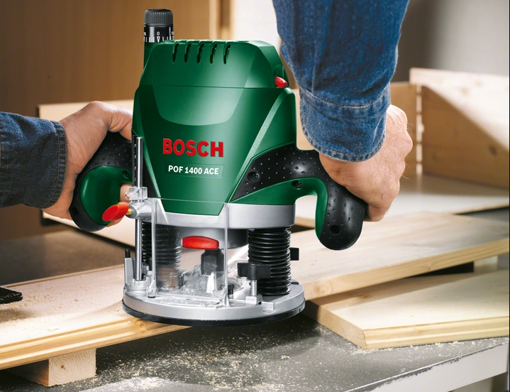 Фрезер многофункциональный Bosch POF 1400 ACE, 1400Вт, 11000-28000 об/хв, 55мм, 3кг фото №5
