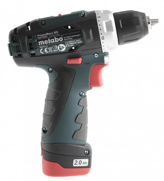 Шуруповерт Metabo PowerMaxx BS Basic акумуляторний, 10.8 В, 2х2.0Аг, кейс фото №9