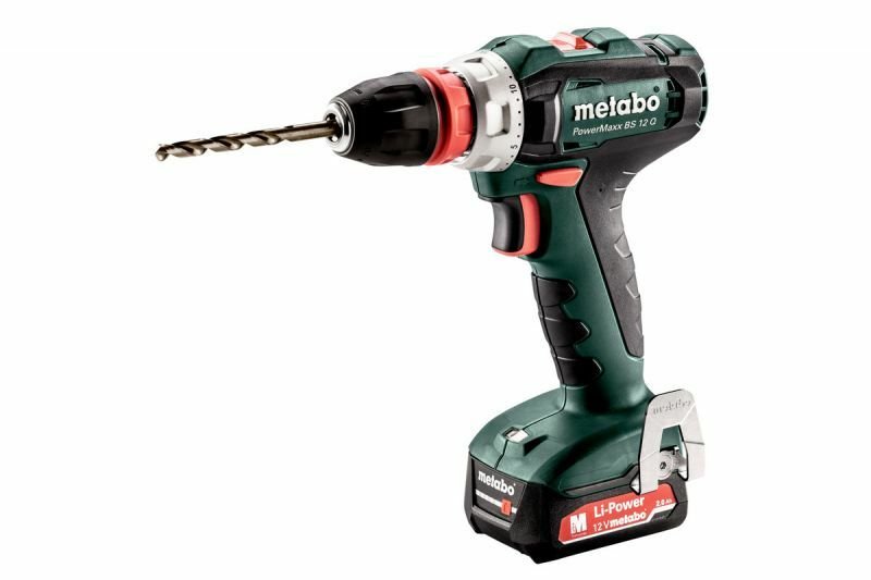 Шуруповерт Metabo PowerMaxx BS 12 Quick, 2х2.0Аг (Slide-in), ЗП SC-30, кейс МС05, 12В