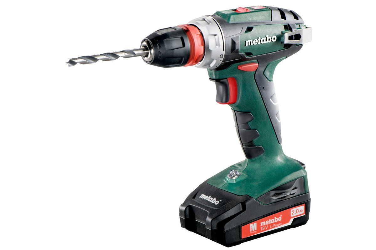 Шуруповерт Metabo BS 18 Quick акумуляторний, 18V 2x2Aг,кофр, кут.насадка,набір SP(9 шт)