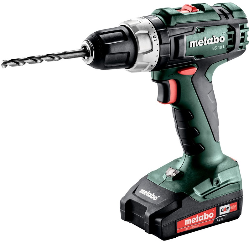 Шуруповерт Metabo BS 18 L акумуляторний, 18V 2x2Aг, metaBOX