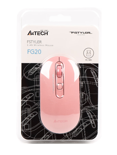 Комп'ютерна миша A4Tech Fstyler FG20 (Pink) фото №4